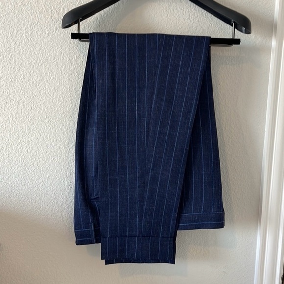 Suitsupply Havana Blue Pinstripe Double Breasted 38S Suit - Picture 6 of 8